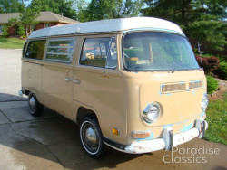 Tan 1970 Volkswagen Bus