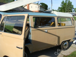 Tan 1970 Volkswagen Bus