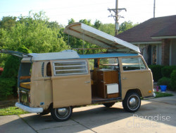 Tan 1970 Volkswagen Bus