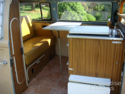 Tan 1970 Volkswagen Bus