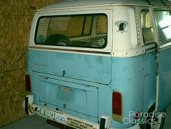 Blue/White 1972 Volkswagen Bus