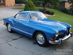 Blue 1972 Volkswagen Karmann Ghia