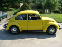 Yellow 1974 Volkswagen Beetle