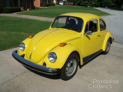 Yellow 1974 Volkswagen Beetle