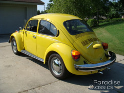 Yellow 1974 Volkswagen Beetle