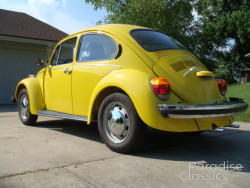Yellow 1974 Volkswagen Beetle