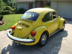 Yellow 1974 Volkswagen Beetle