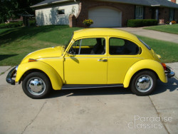 Yellow 1974 Volkswagen Beetle