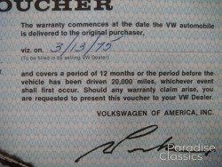 Yellow 1974 Volkswagen Beetle