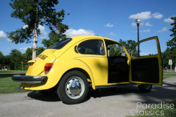 Yellow 1974 Volkswagen Beetle