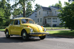 Yellow 1974 Volkswagen Beetle