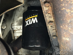 Red 1982 Toyota Land Cruiser Changed Oil and Filter