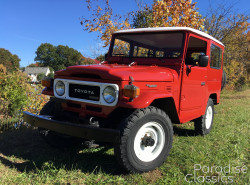 Red 1982 Toyota Land Cruiser BJ42