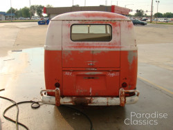 Red/White 1961 Volkswagen Bus