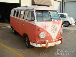 Red/White 1961 Volkswagen Bus