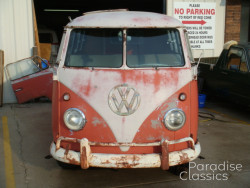 Red/White 1961 Volkswagen Bus