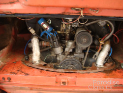 Red/White 1961 Volkswagen Bus