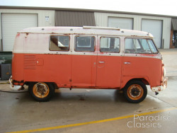 Red/White 1961 Volkswagen Bus