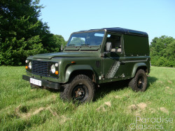 Green 1989 Land Rover Defender