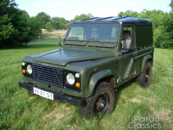Green 1989 Land Rover Defender
