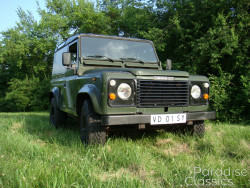 Green 1989 Land Rover Defender