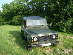 Green 1989 Land Rover Defender