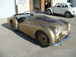 Gold 1955 Triumph TR-2 Overdrive