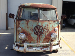 Green 1962 Volkswagen Bus