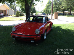 Red 1977 Porsche 911