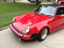 Red 1977 Porsche 911
